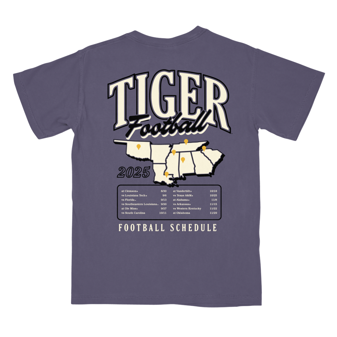 LSU 2025 Football Schedule T-Shirt - Shop B - Unlimited - men tee
