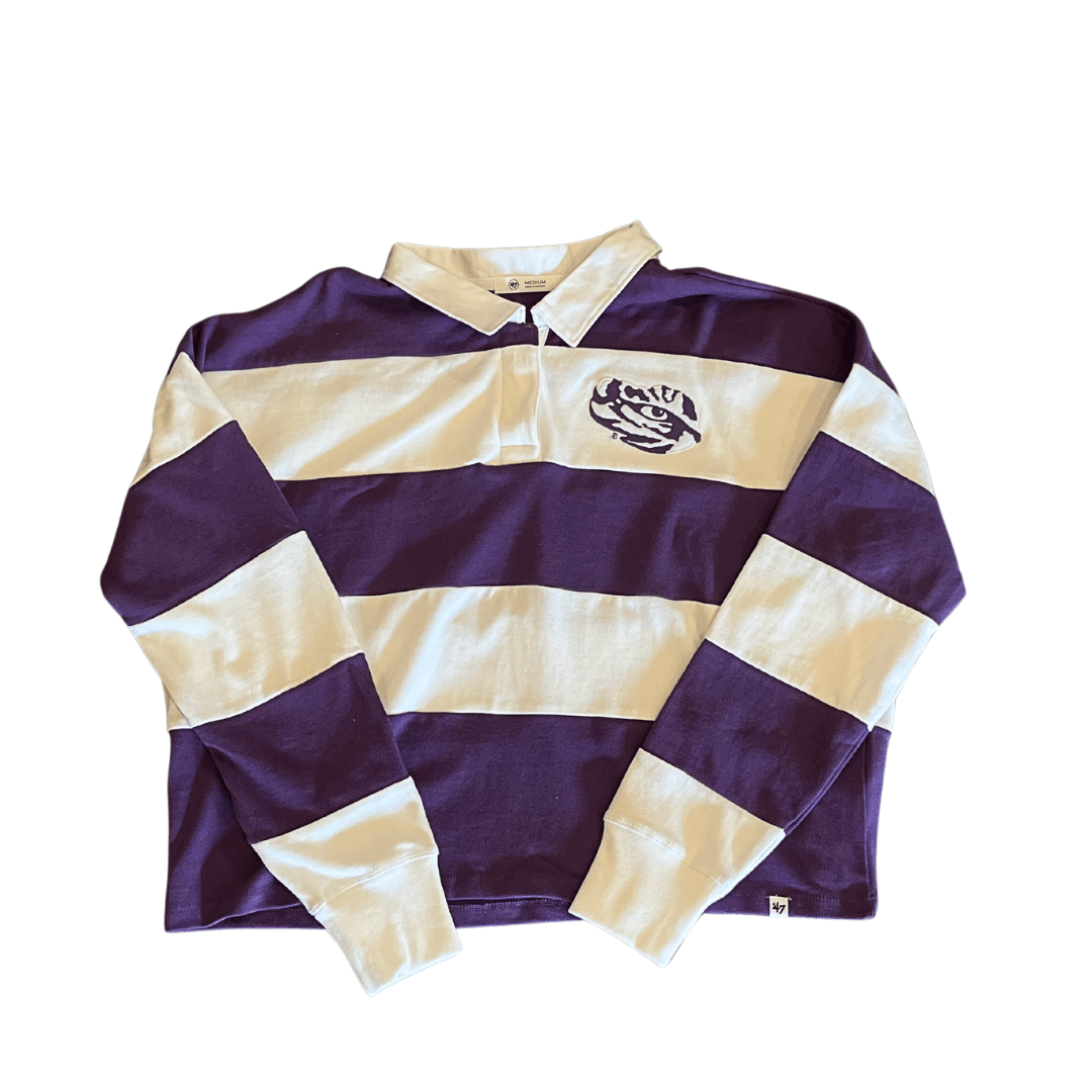 LSU 47 Brand Clubhouse Raven Rugby Pullover - Shop B - Unlimited - women fleece