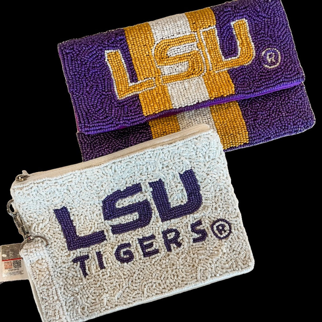 LSU Beaded Accessories - Shop B - Unlimited - novelty bags
