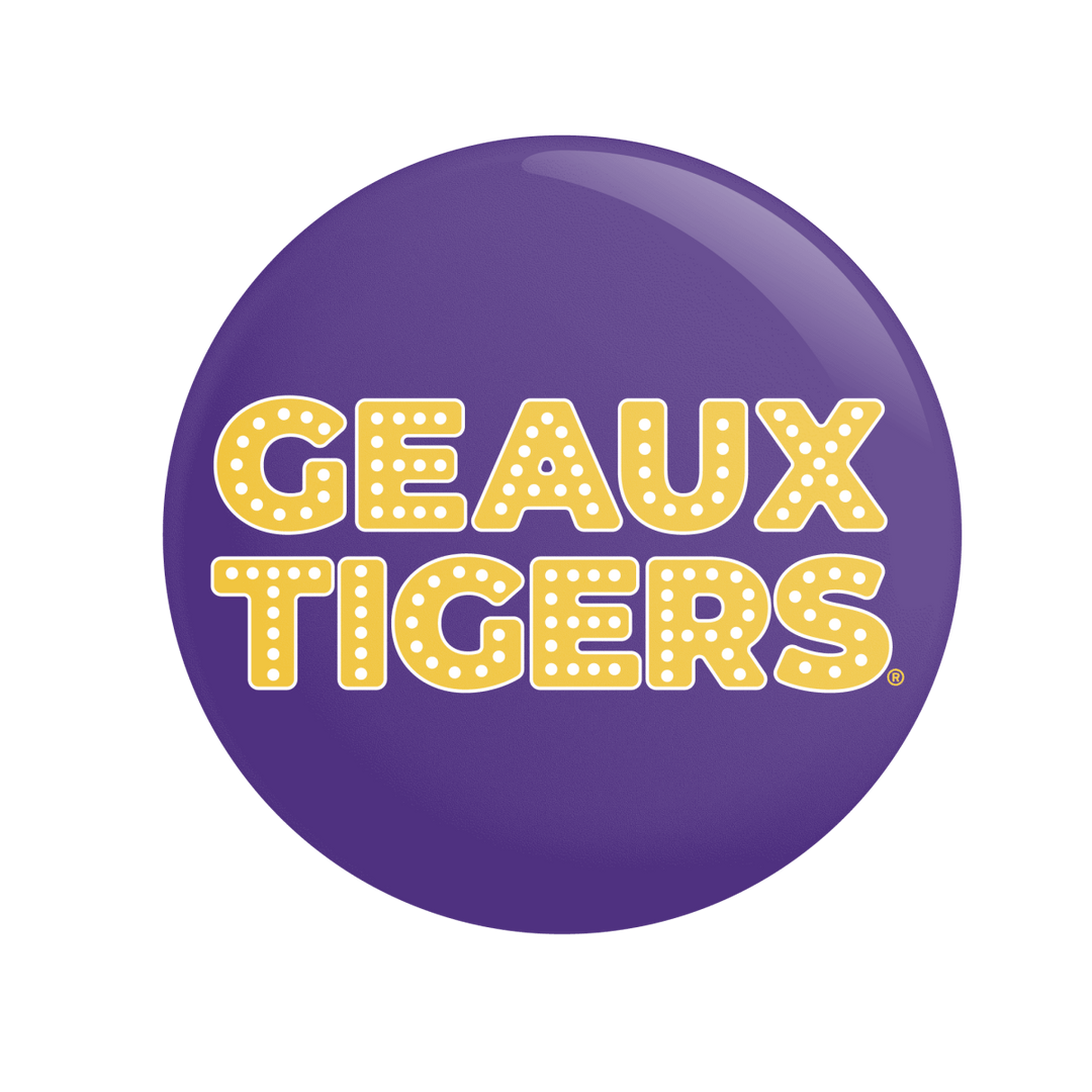 LSU Bright Lights Button - Shop B - Unlimited - novelty pin