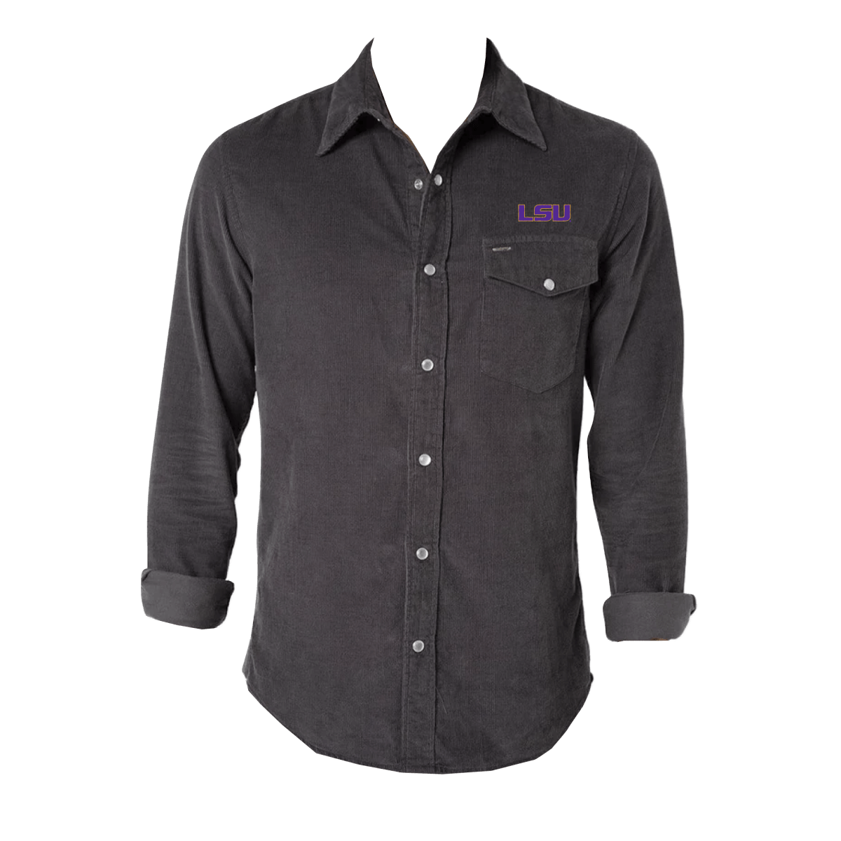 LSU Criquet Corduroy Pearl Snap - Shop B - Unlimited - men resort