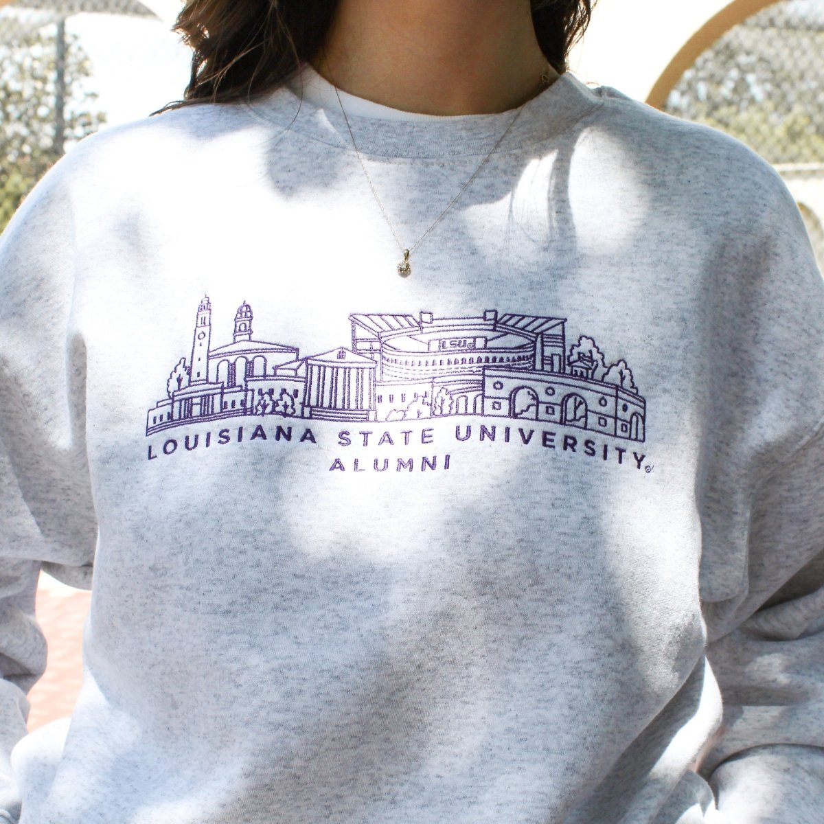 LSU Embroidered Campus Alumni Sweatshirt - Shop B - Unlimited - men fleece