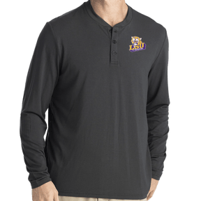 LSU Free Fly Men's Bamboo Flex Long Sleeve Henley - Shop B - Unlimited - men henley