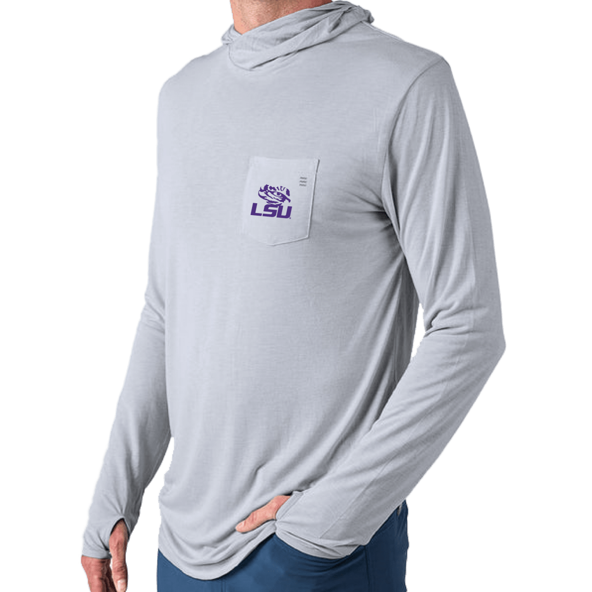 LSU Free Fly Men's Bamboo Lightweight Classic Logo Hoodie - Shop B-Unlimited