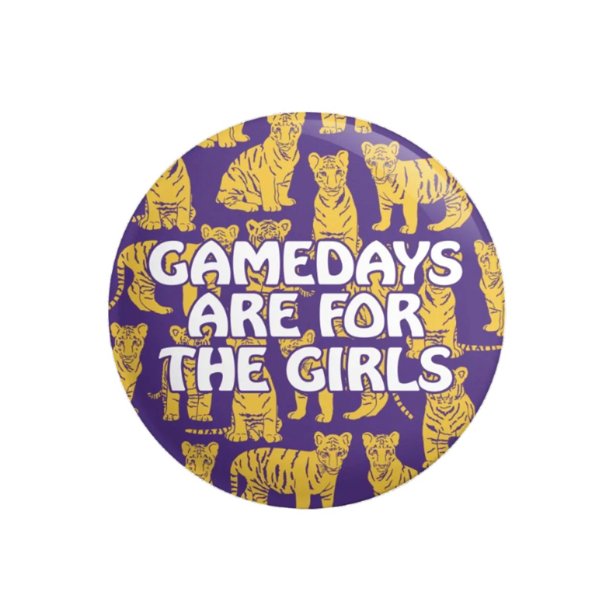 LSU Game Days Pals Button - Shop B - Unlimited - novelty pin