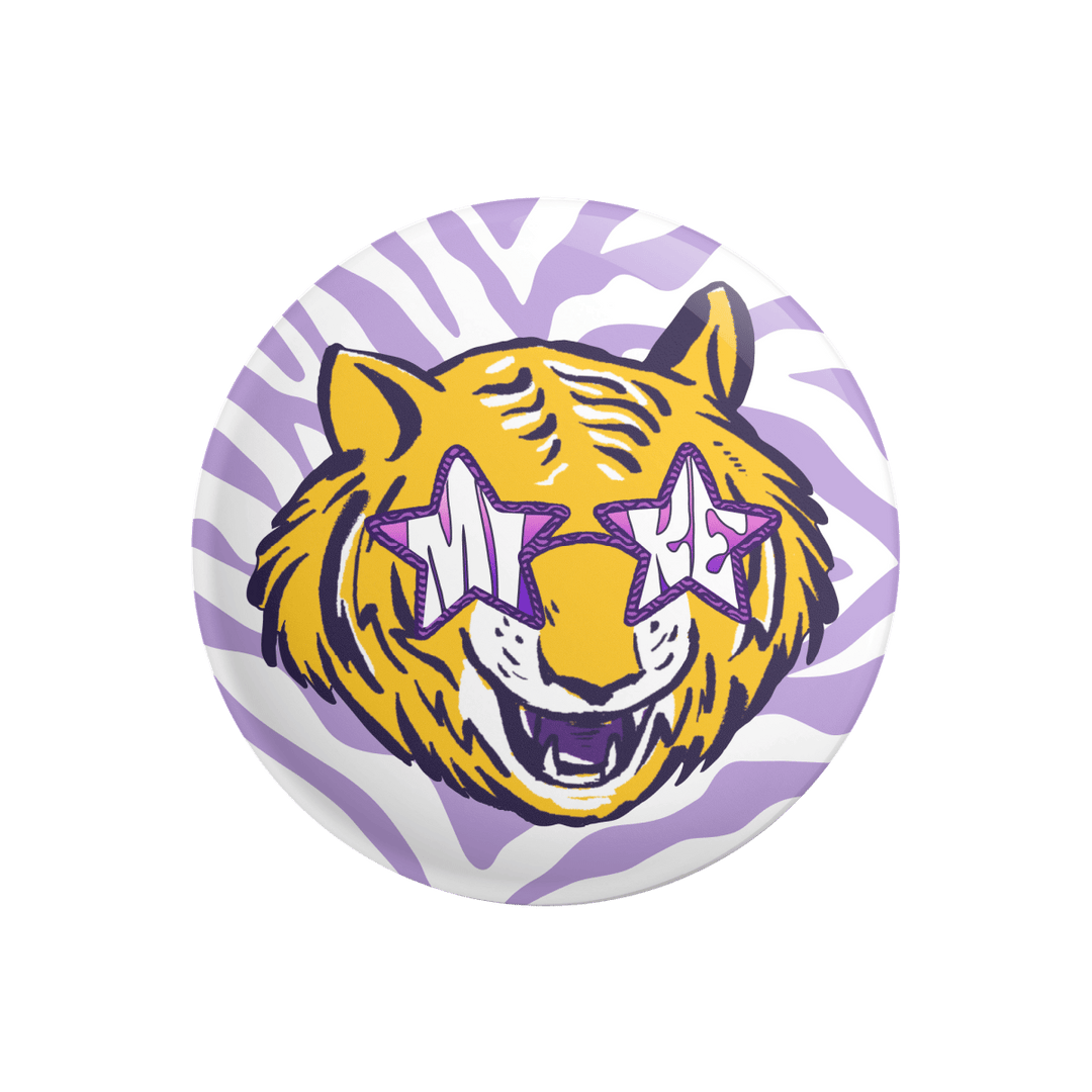 LSU Happy Mascot Button - Shop B - Unlimited - novelty pin