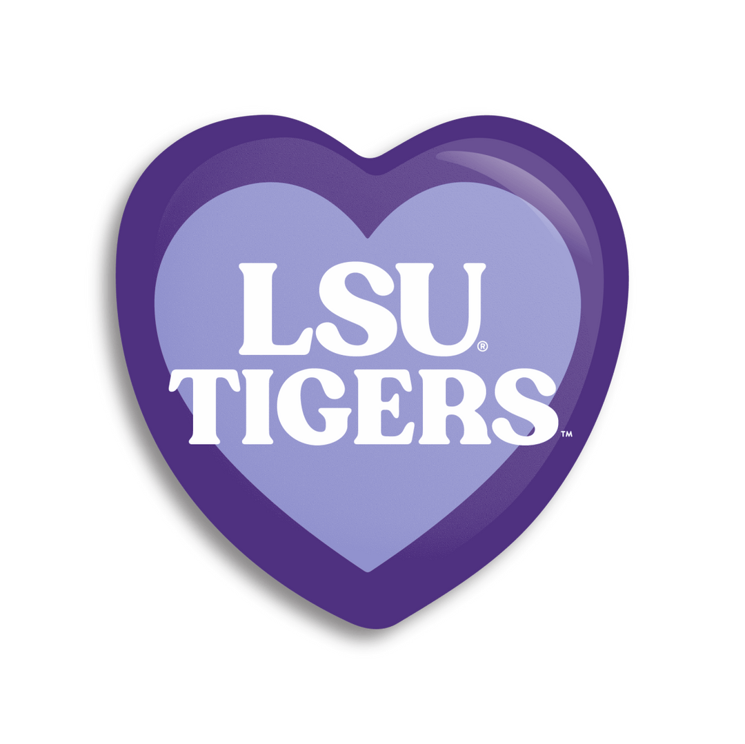 LSU Heart The Tigers Button - Shop B - Unlimited - novelty pin