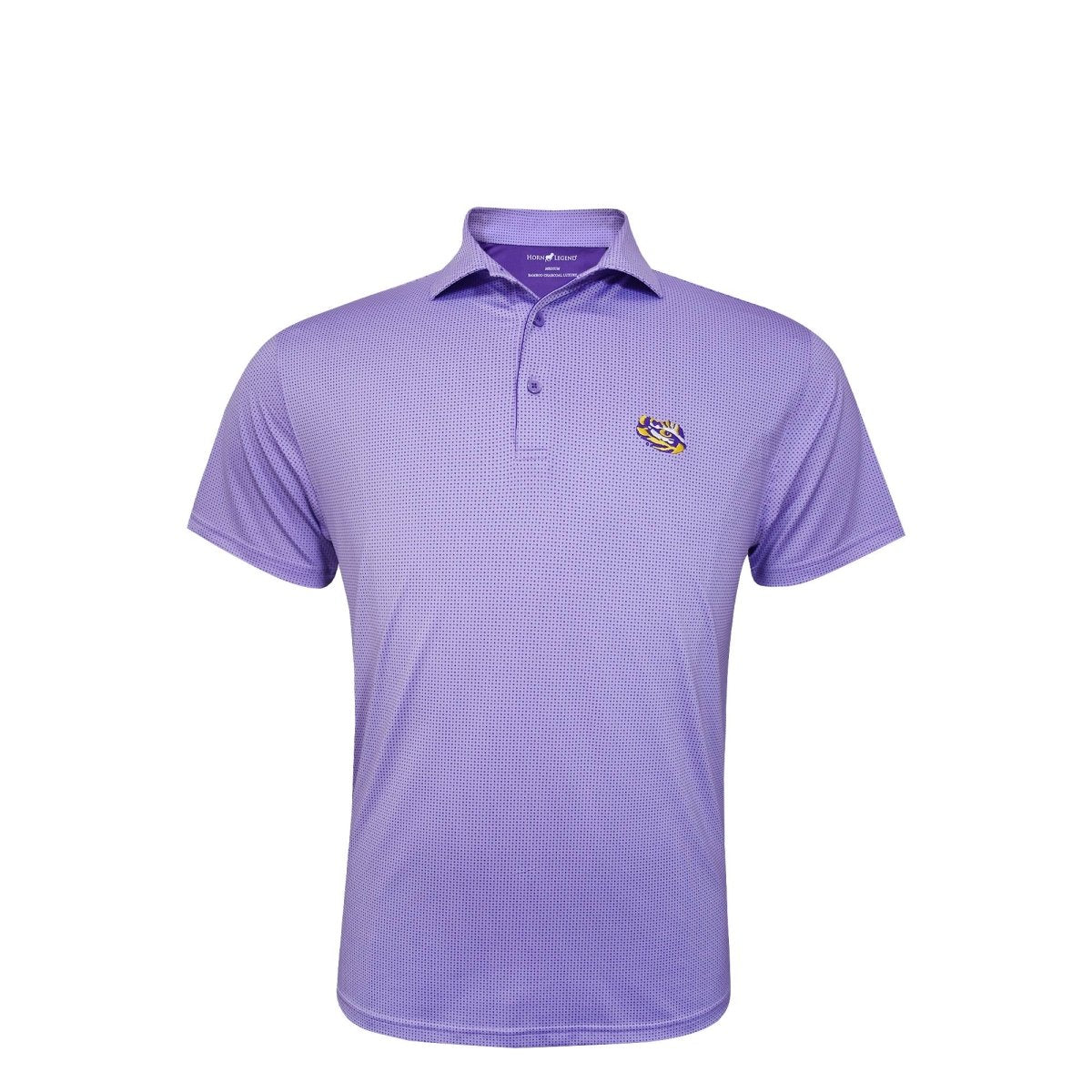 LSU Horn Legend Dot Pattern Polo - Shop B - Unlimited - men resort