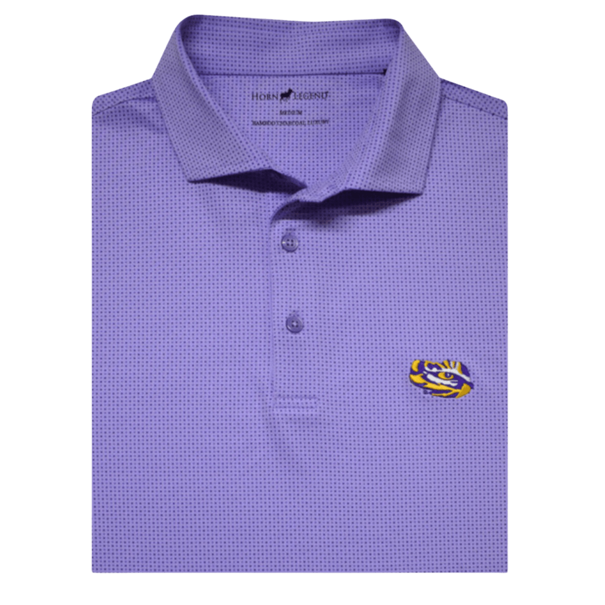 LSU Horn Legend Dot Pattern Polo - Shop B - Unlimited - men resort
