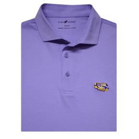 LSU Horn Legend Dot Pattern Polo - Shop B - Unlimited - men resort