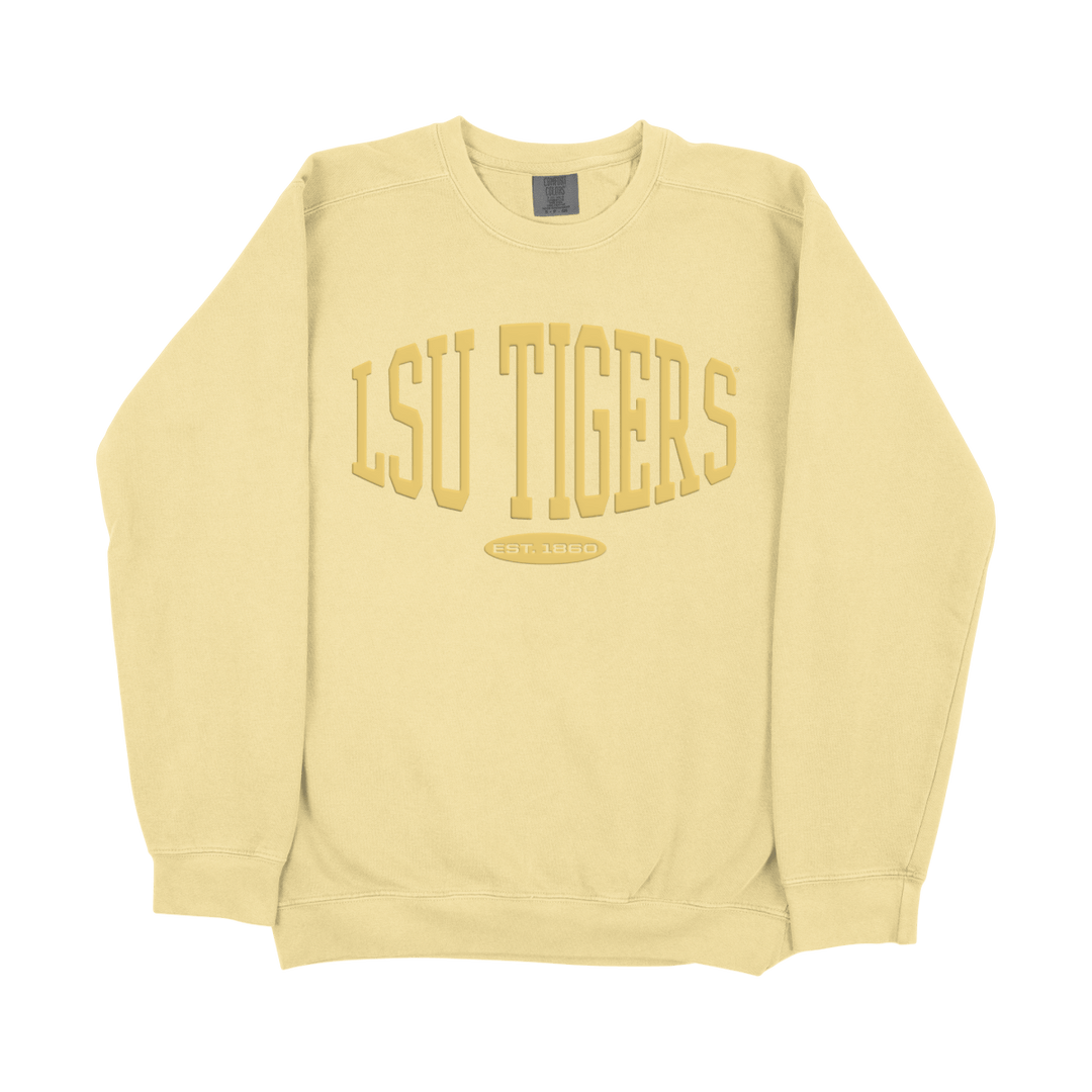 LSU Monochrome Collegiate Crewneck Sweatshirt - Shop B - Unlimited - men fleece