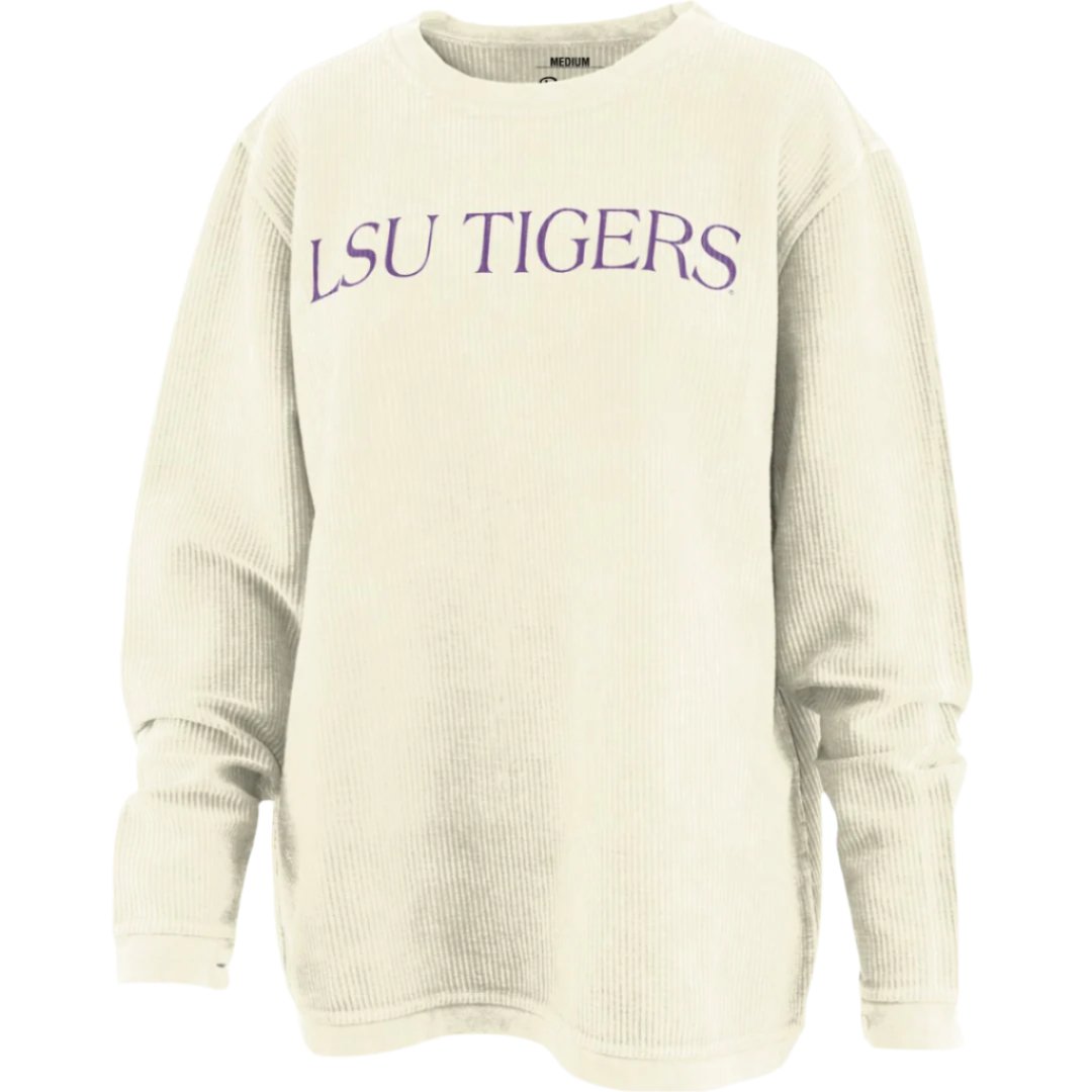 LSU Pressbox Bar Print Comfy Corded Sweatshirt - Shop B - Unlimited - men fleece