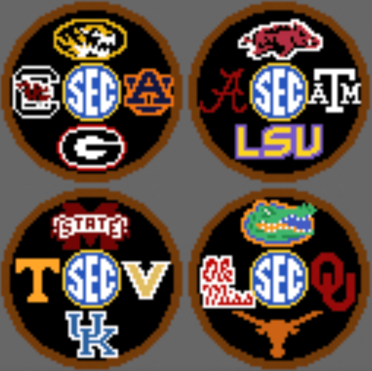 LSU Smathers and Branson SEC Coasters - Shop B - Unlimited - novelty drinkware