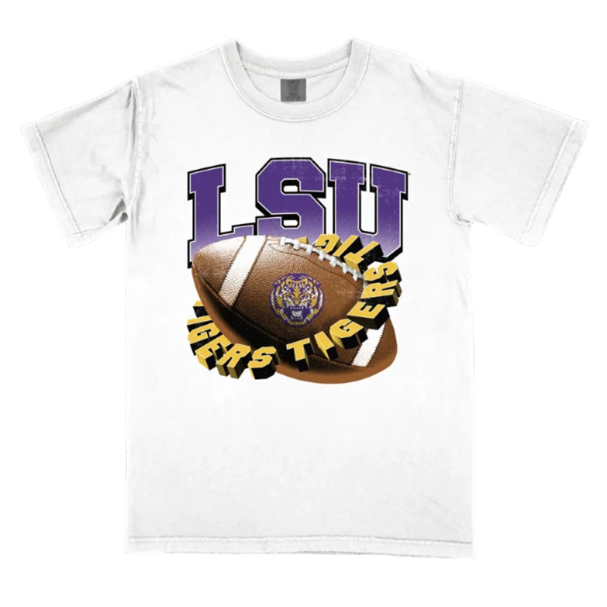 LSU Stacked Football T-Shirt - Shop B - Unlimited - men tee