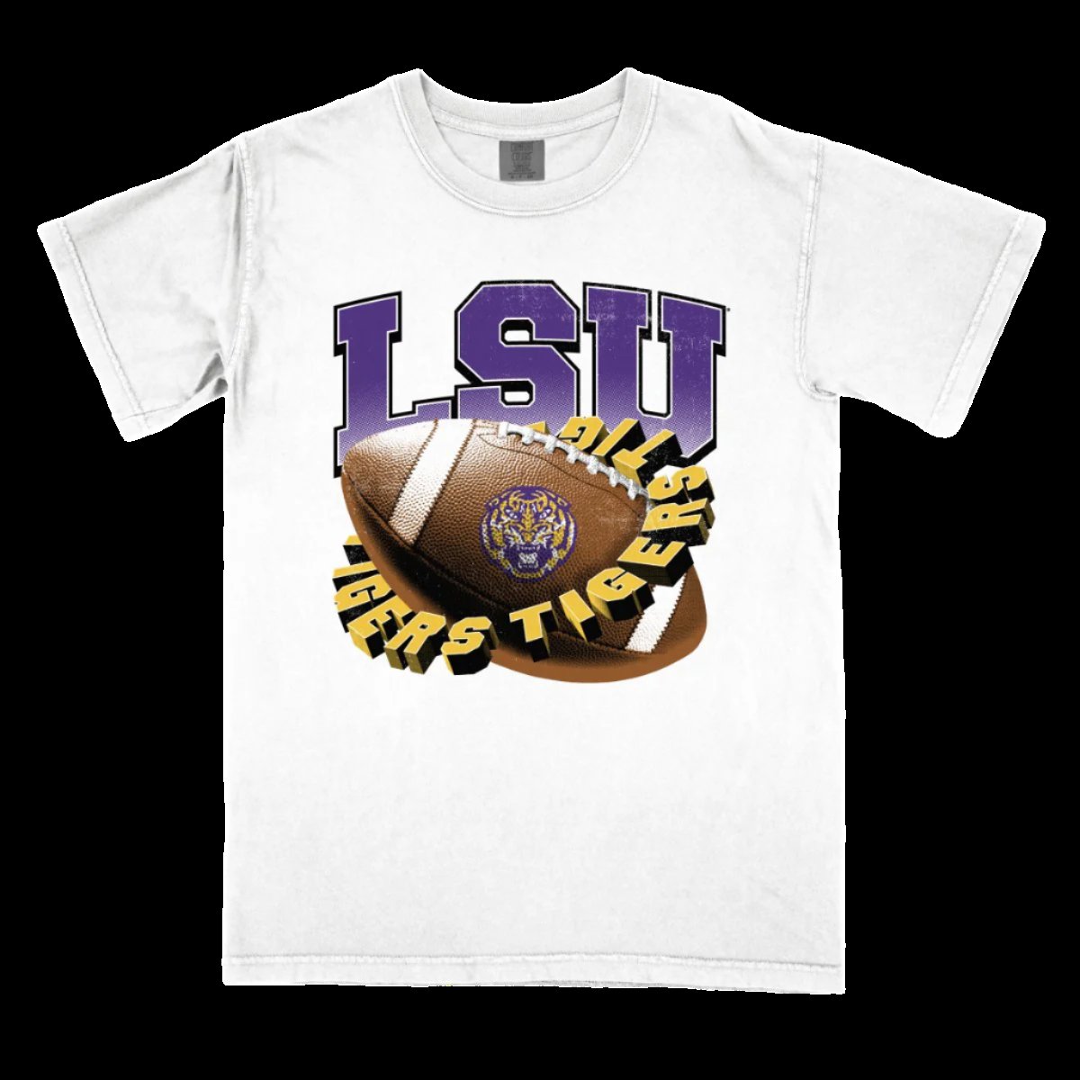 LSU Stacked Football T - Shirt - Shop B - Unlimited - men tee