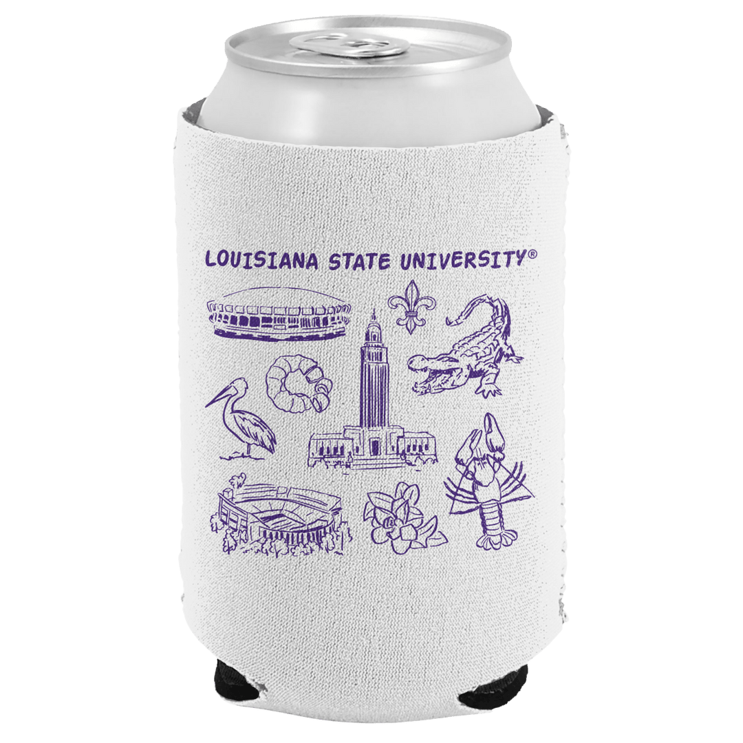 LSU Tiger Town Can Cooler - Shop B - Unlimited - novelty drinkware