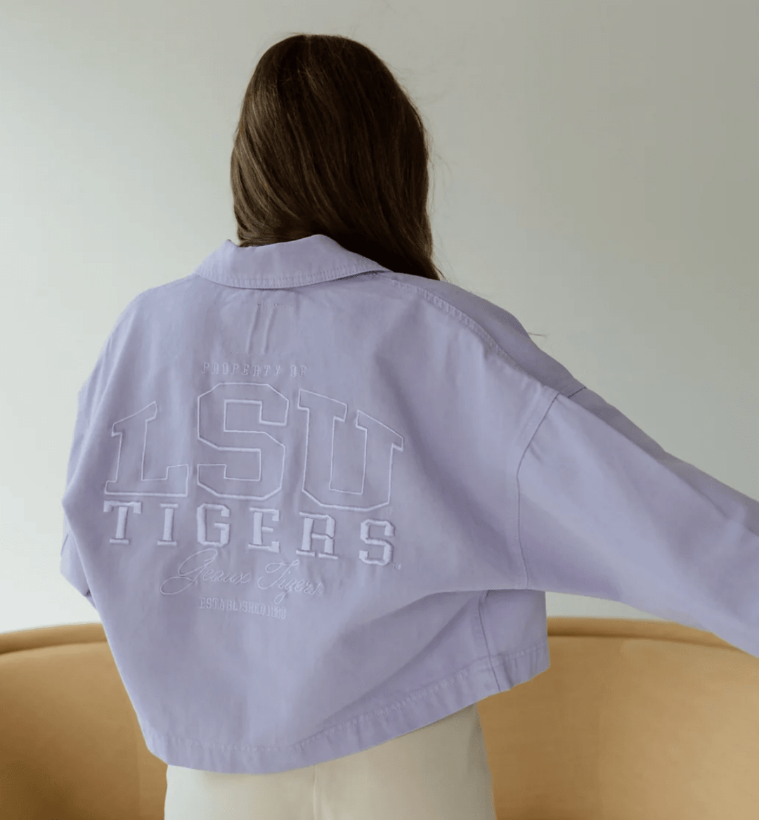 LSU Tigers Embroidery Canvas Twill Jacket - Shop B - Unlimited - women outerwear