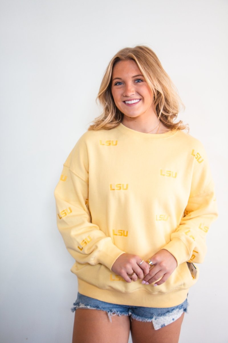 LSU Tigers Ritter Embroidered Logo Sweatshirt - Shop B - Unlimited - women fleece
