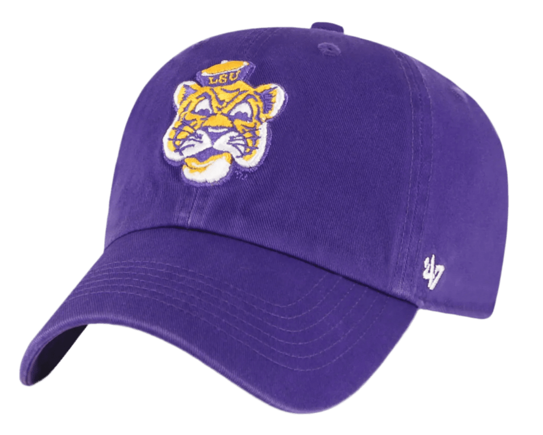 LSU Vintage Logo 47 Brand Clean Up Hat - Shop B - Unlimited - caps adjustable