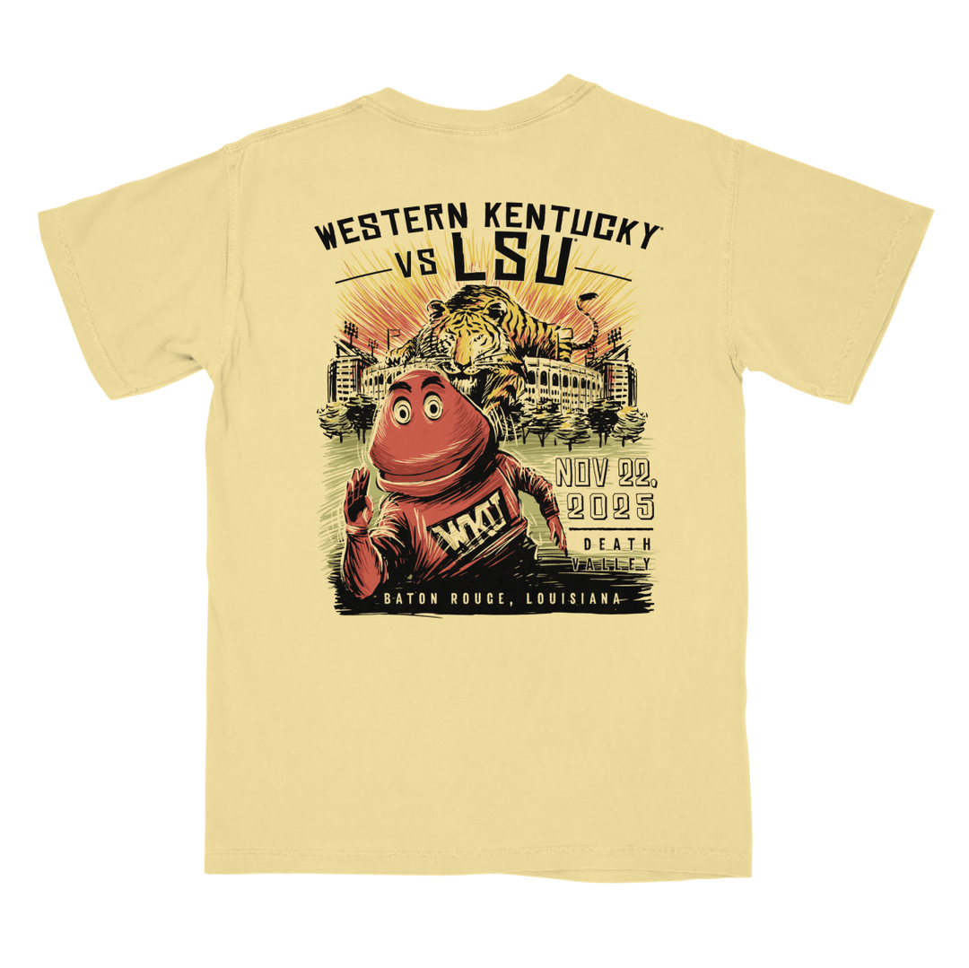 LSU vs. Western Kentucky Game Day 2025 T-Shirt - Shop B - Unlimited - men tee