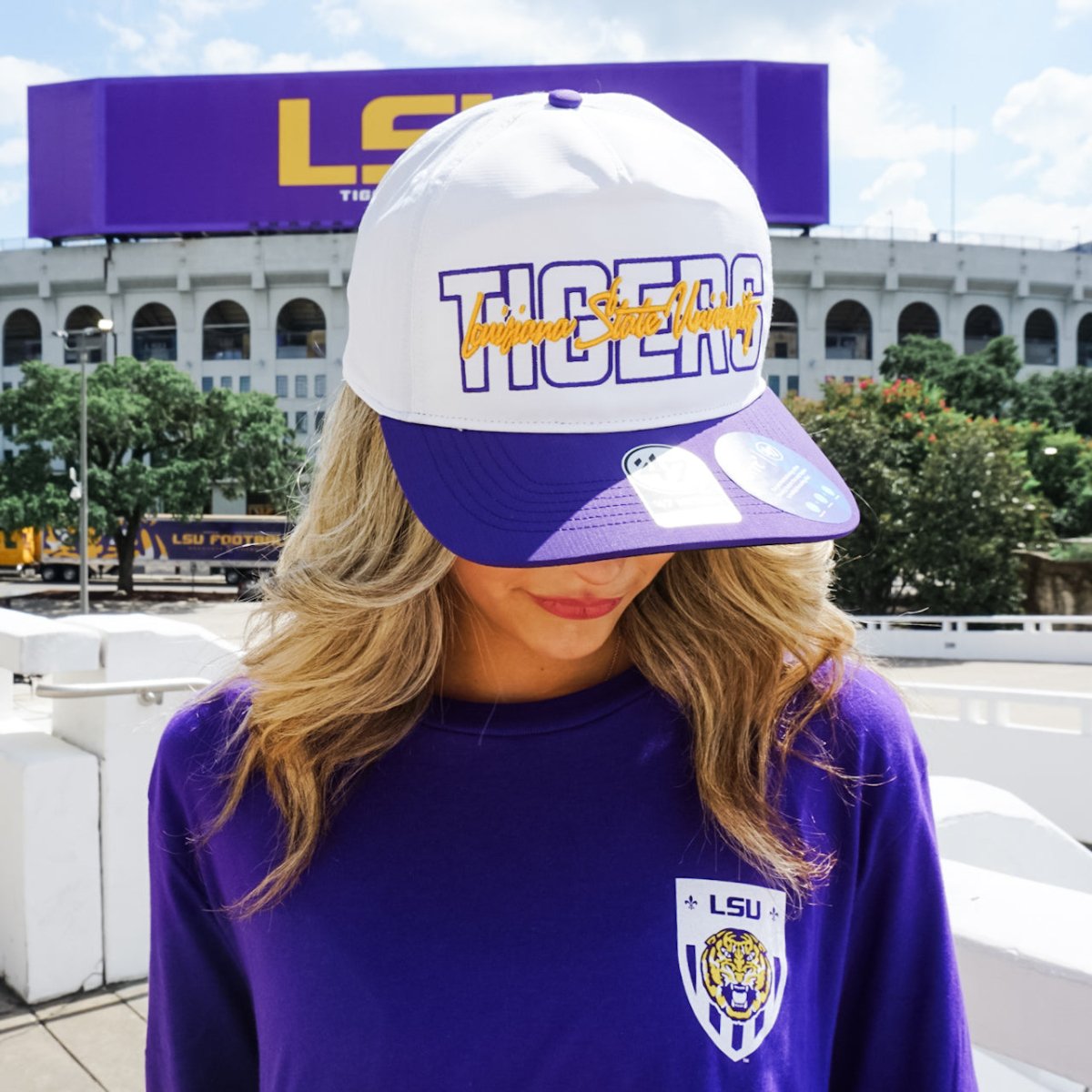 LSU White Lineman 47 Hitch Hat - Shop B - Unlimited - caps adjustable