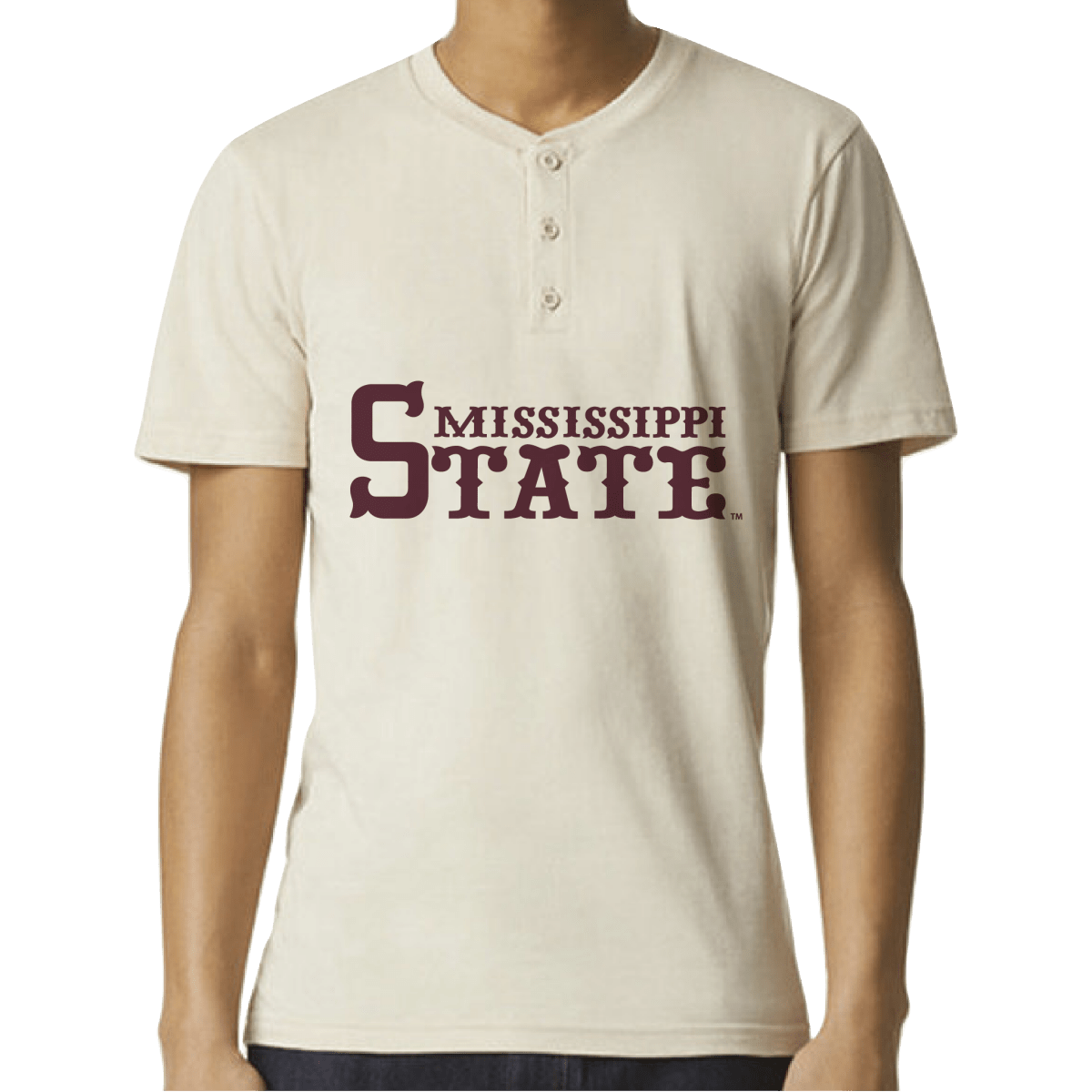 Mississippi State Baseball Logo Henley - Shop B - Unlimited - men tee