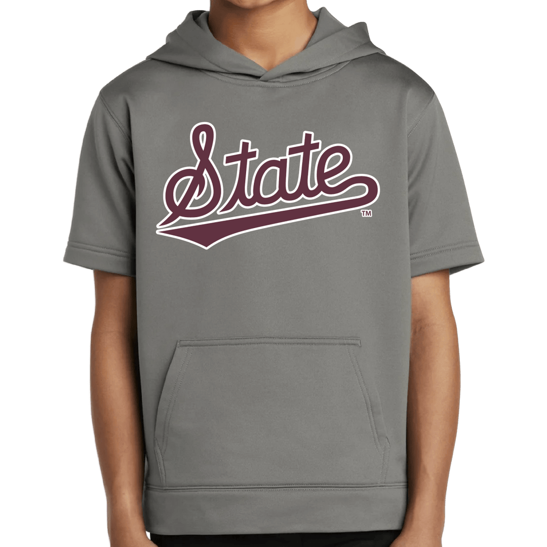 Mississippi State Baseball Youth Short Sleeve Hoodie - Shop B - Unlimited - youth toddler