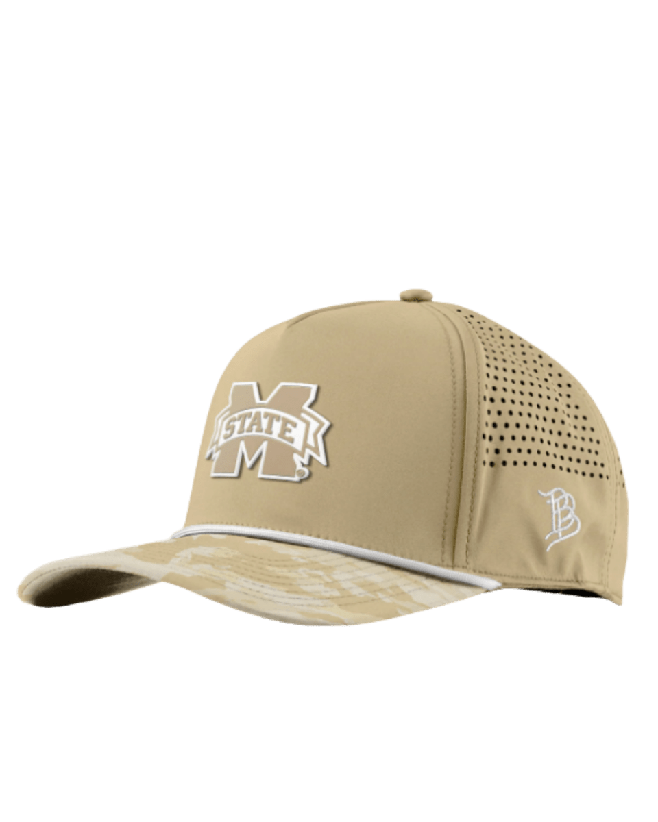 Mississippi State Branded Bills Desert Camo Series Curved 5 Panel Rope Hat - Game Day Apparel -