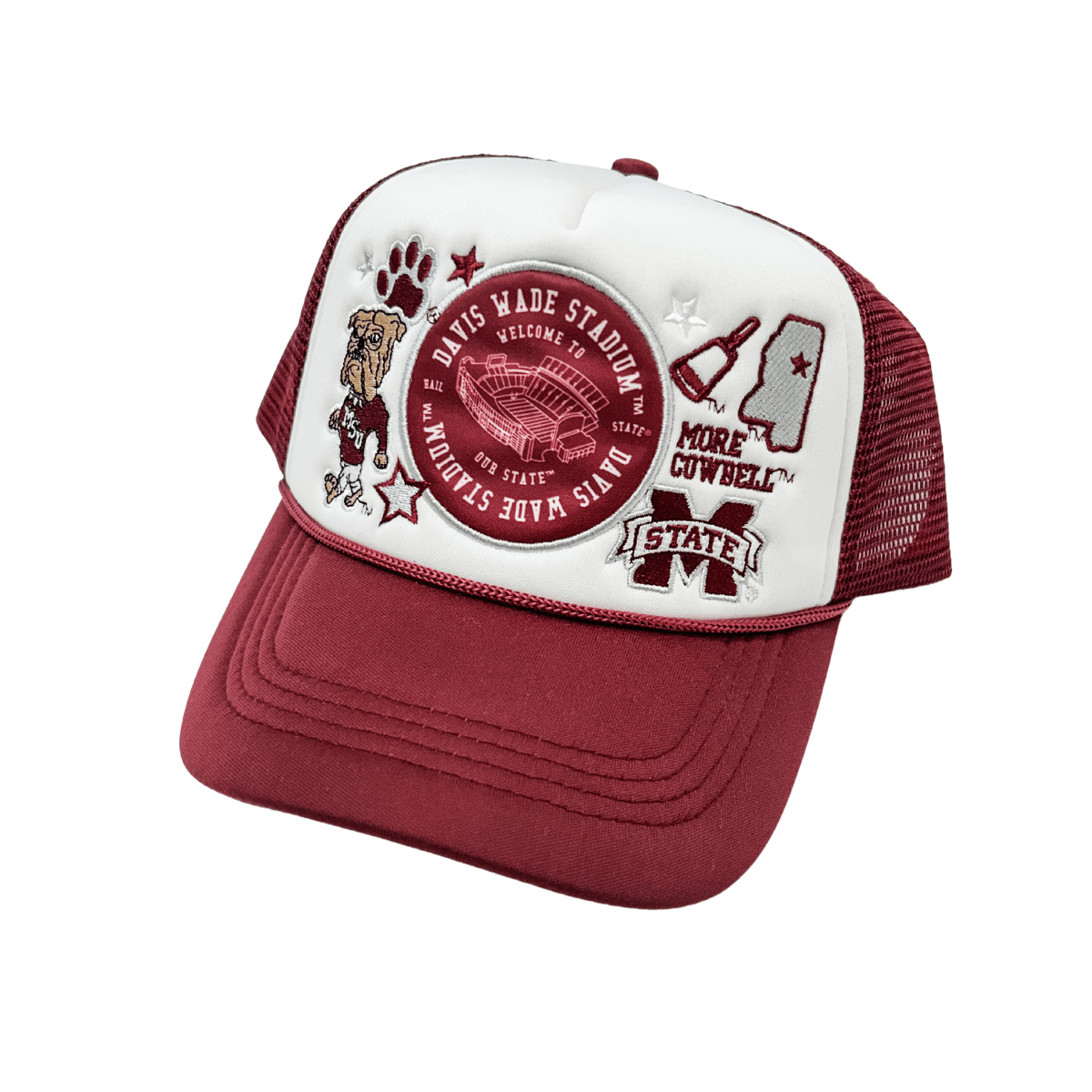 Mississippi State Bulldogs Layered Patch Hat - Shop B - Unlimited - caps adjustable