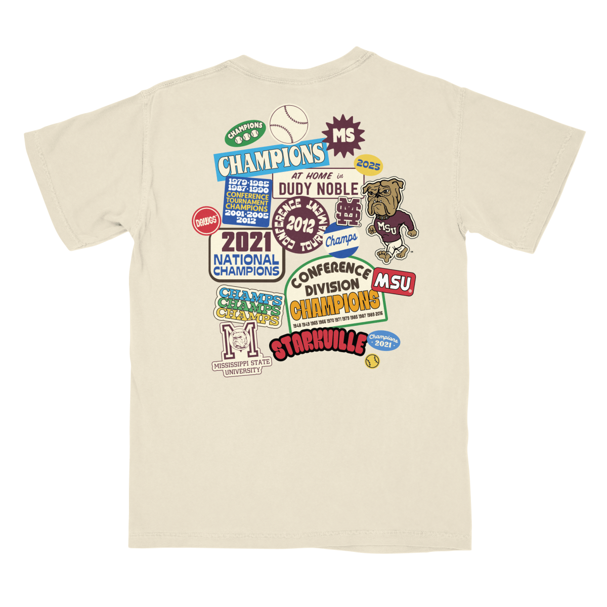 Mississippi State Button Stash T-Shirt - Shop B - Unlimited - men tee