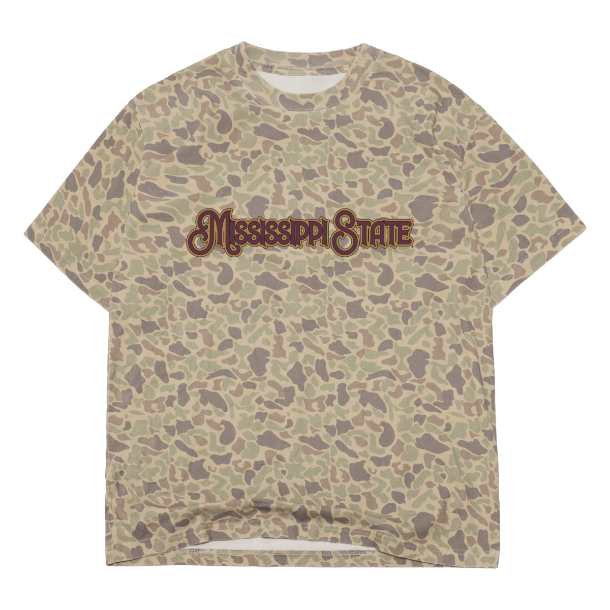 Mississippi State Cotton Collective Vintage Camo T-Shirt - Game Day Apparel -