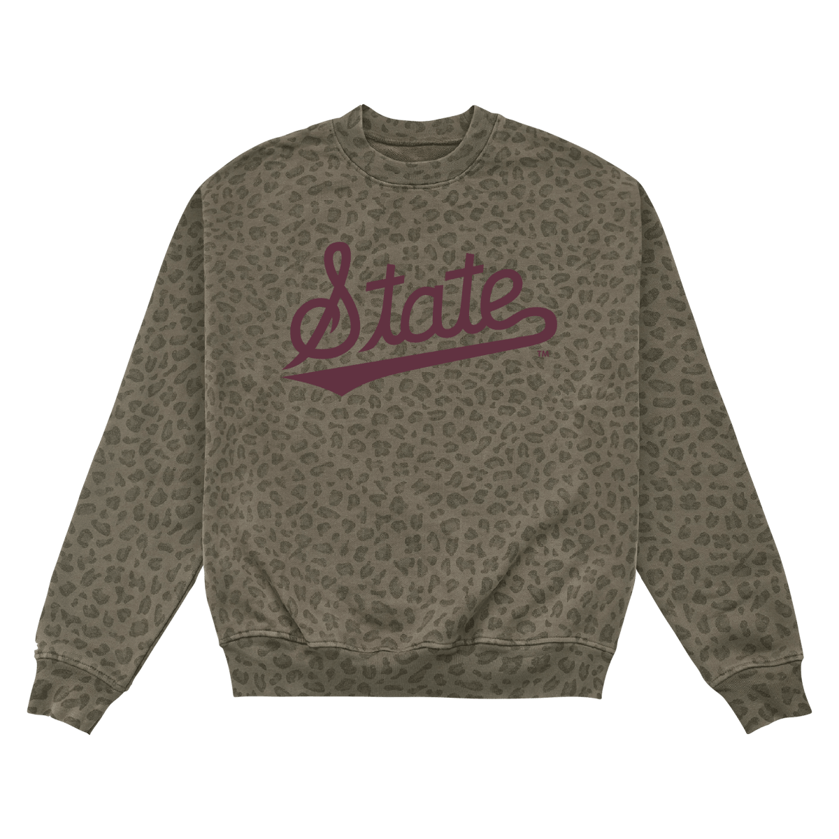 Mississippi State Cotton Collective Vintage Leopard Sweatshirt - Shop B - Unlimited - 