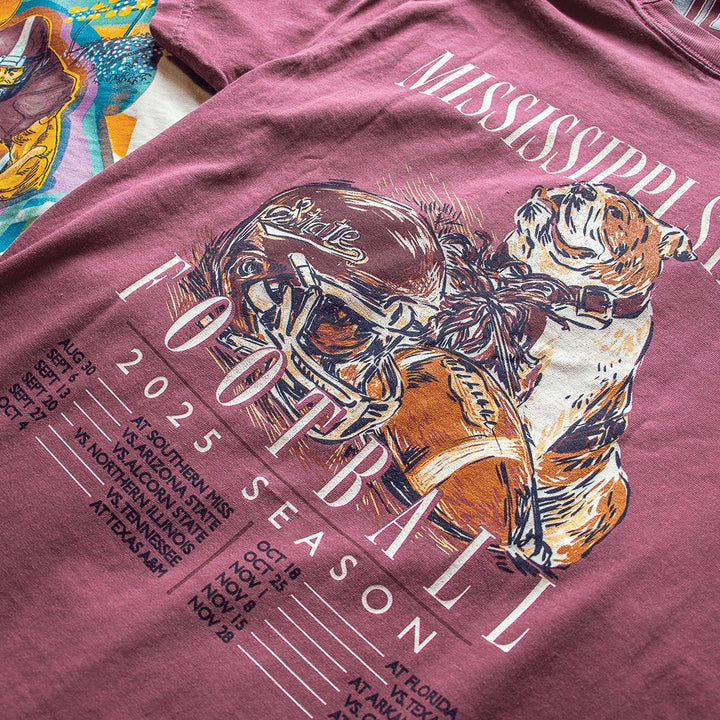 Mississippi State Football Schedule 2025 T-Shirt - Shop B - Unlimited - men tee