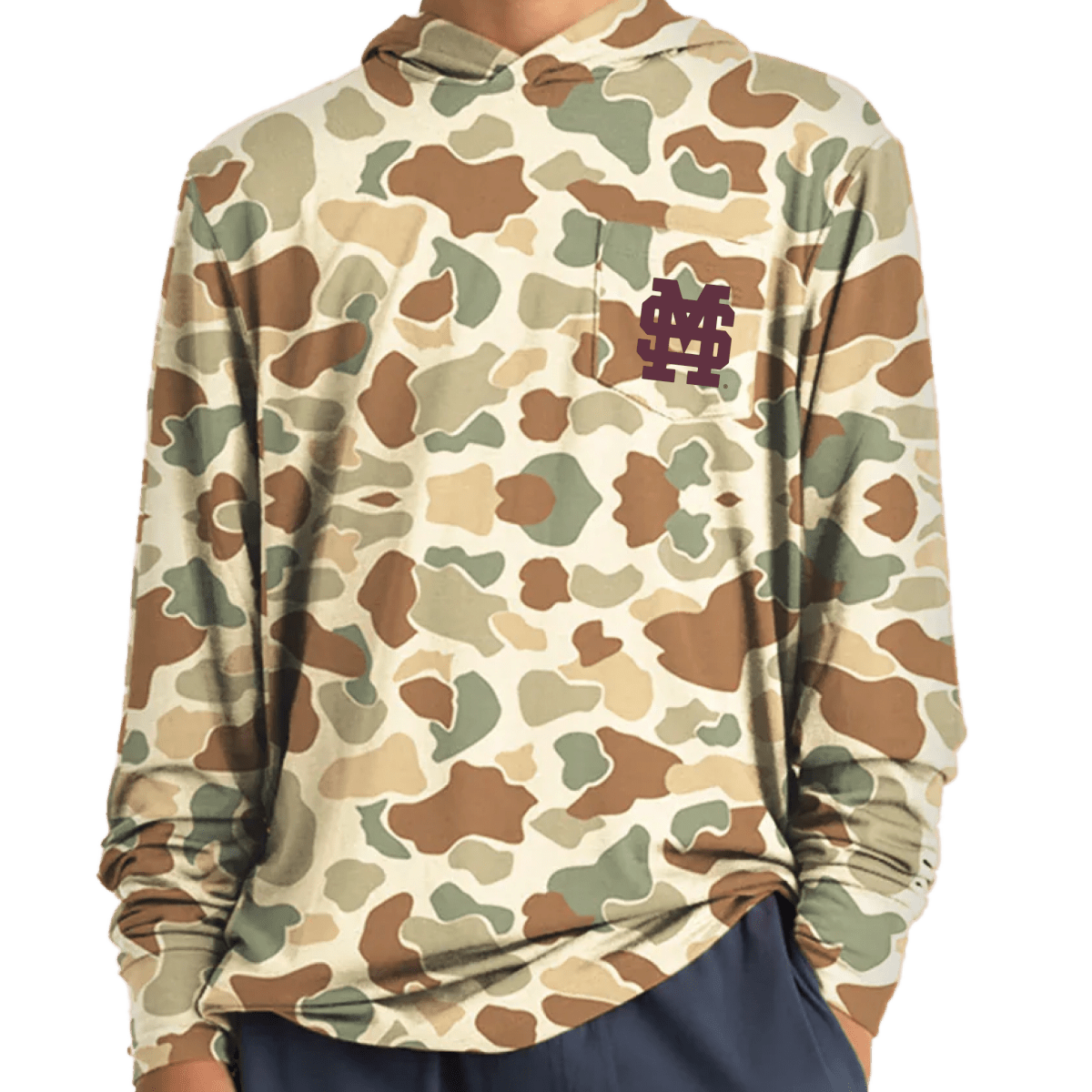 Mississippi State Free Fly Youth Bamboo Baseball Shade Hoodie - Game Day Apparel - 