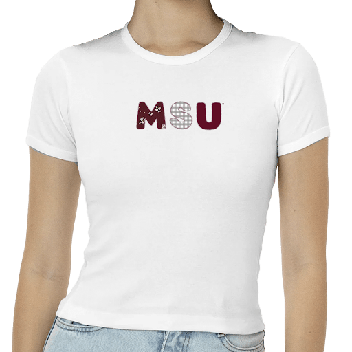 Mississippi State Patchwork Crop T-Shirt - Shop B - Unlimited - women tee