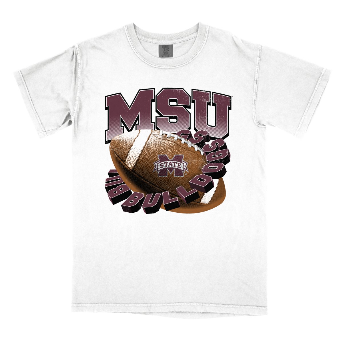 Mississippi State Stacked Football T - Shirt - Shop B - Unlimited - men tee