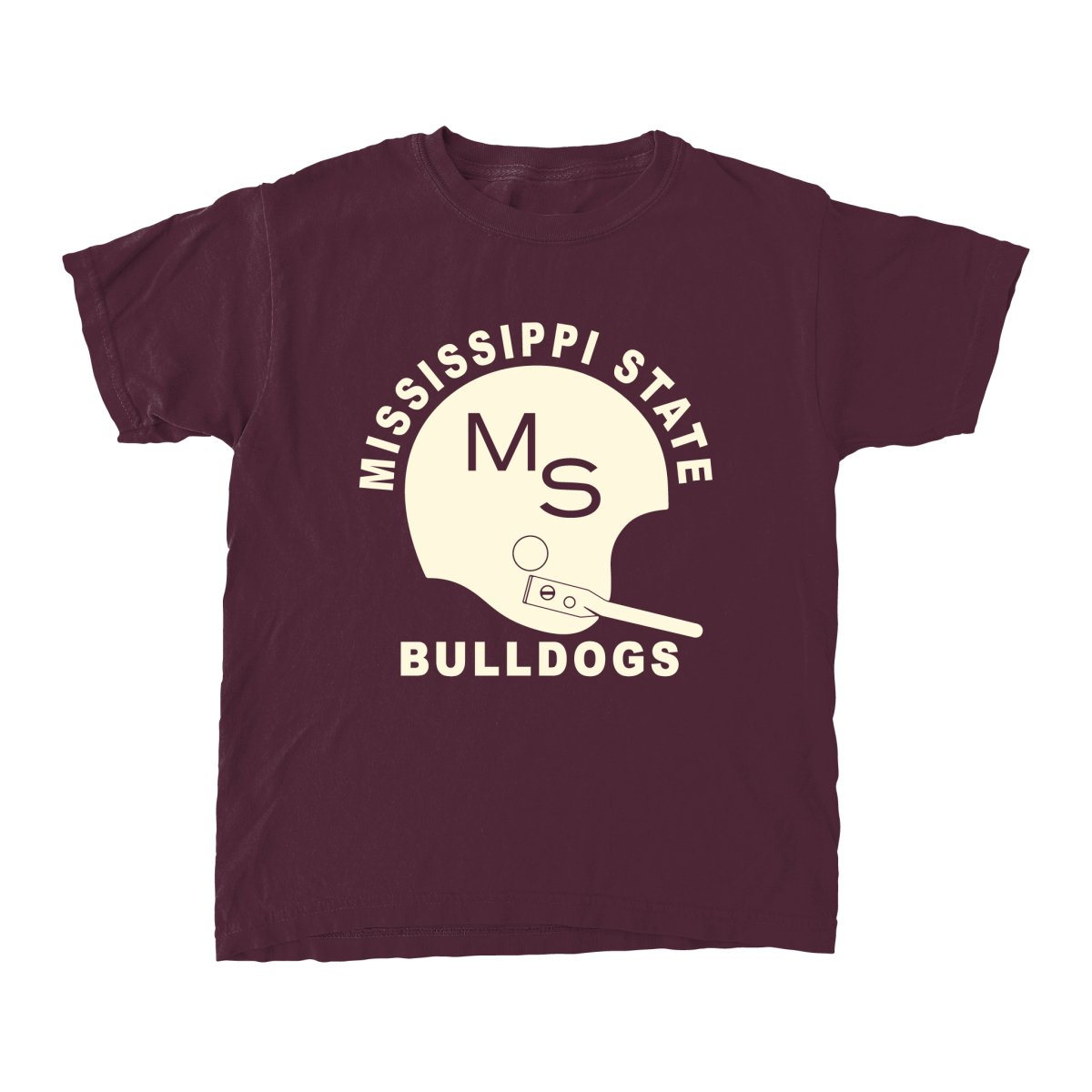 Mississippi State Throwback Football Helmet Youth T-Shirt - Shop B - Unlimited - youth tee