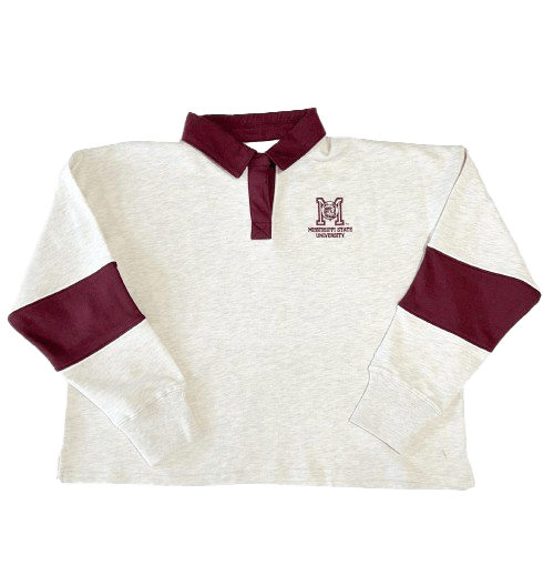 Mississippi State University Champion Super Fan Fleece Rugby Polo - Shop B - Unlimited - men resort