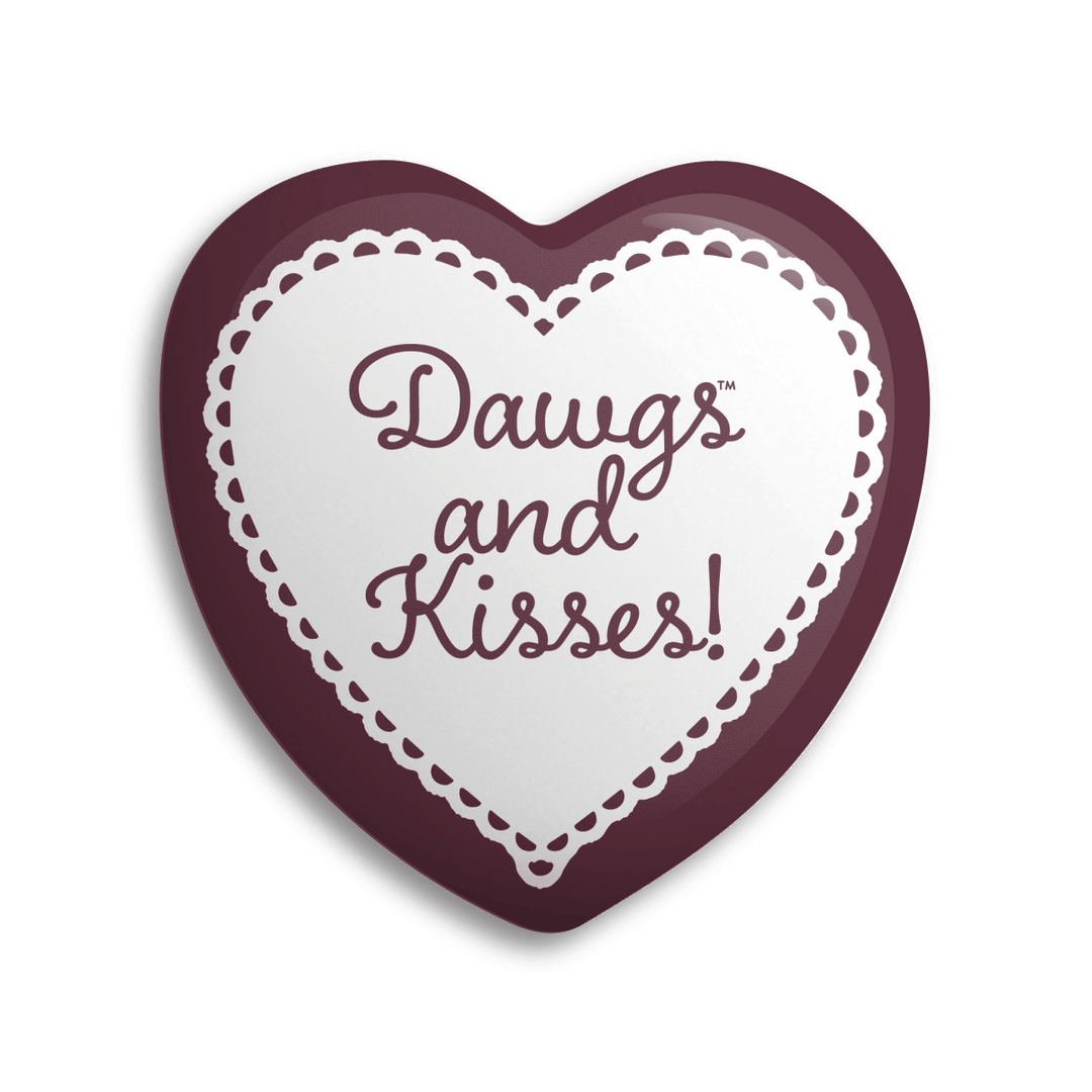 Mississippi State University Dawgs & Kisses Button - Shop B - Unlimited - novelty pin