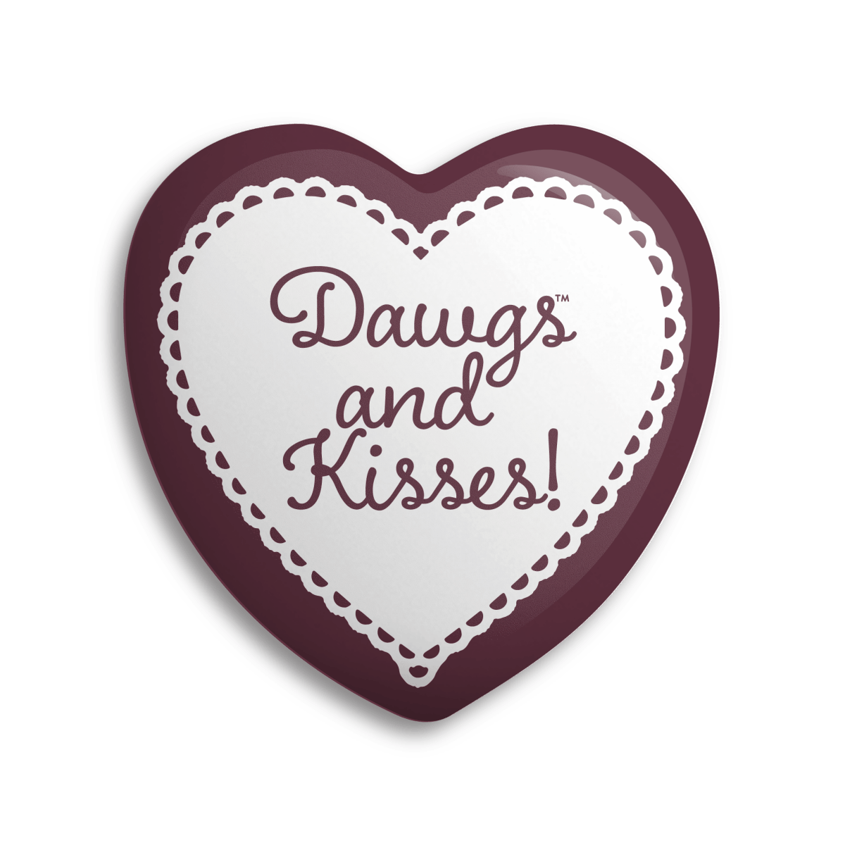 Mississippi State University Dawgs & Kisses Button - Shop B - Unlimited - novelty pin