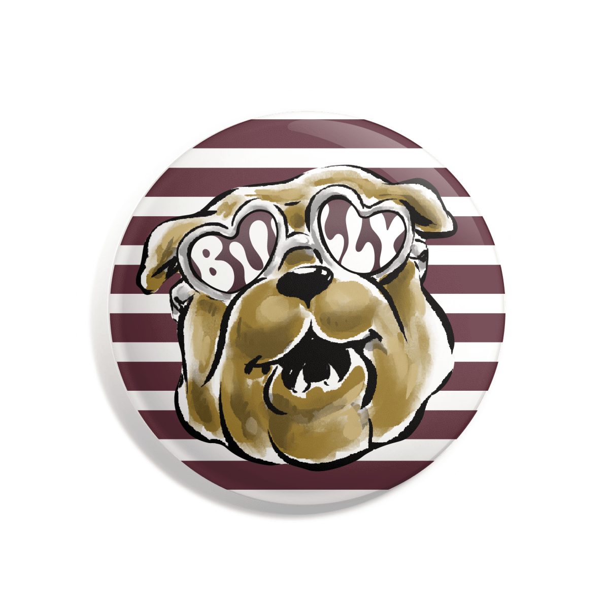 Mississippi State University Happy Mascot Button - Shop B - Unlimited - novelty pin
