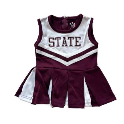Mississippi State University : Mississippi State University Kids State Logo Pleated Cheer Dress