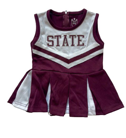 Mississippi State University Kids State Logo Pleated Cheer Dress - Shop B - Unlimited - youth jersey