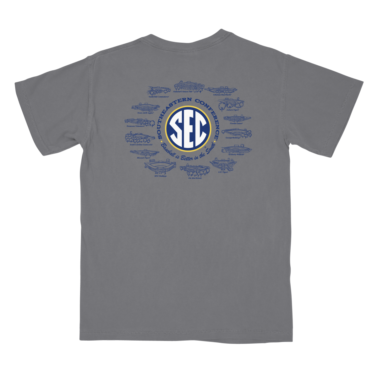 Mississippi State University SEC Baseball Stadiums T-Shirt - Shop B-Unlimited