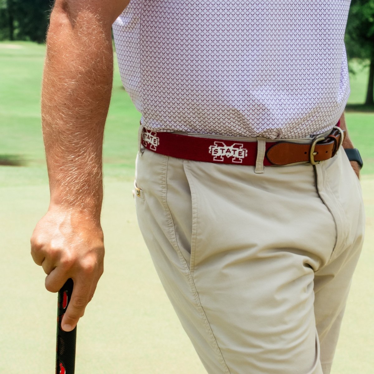 Mississippi State University Smathers and Branson Needlepoint Belt