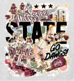 Mississippi State Vintage School Spirit Mockneck - Game Day Apparel -