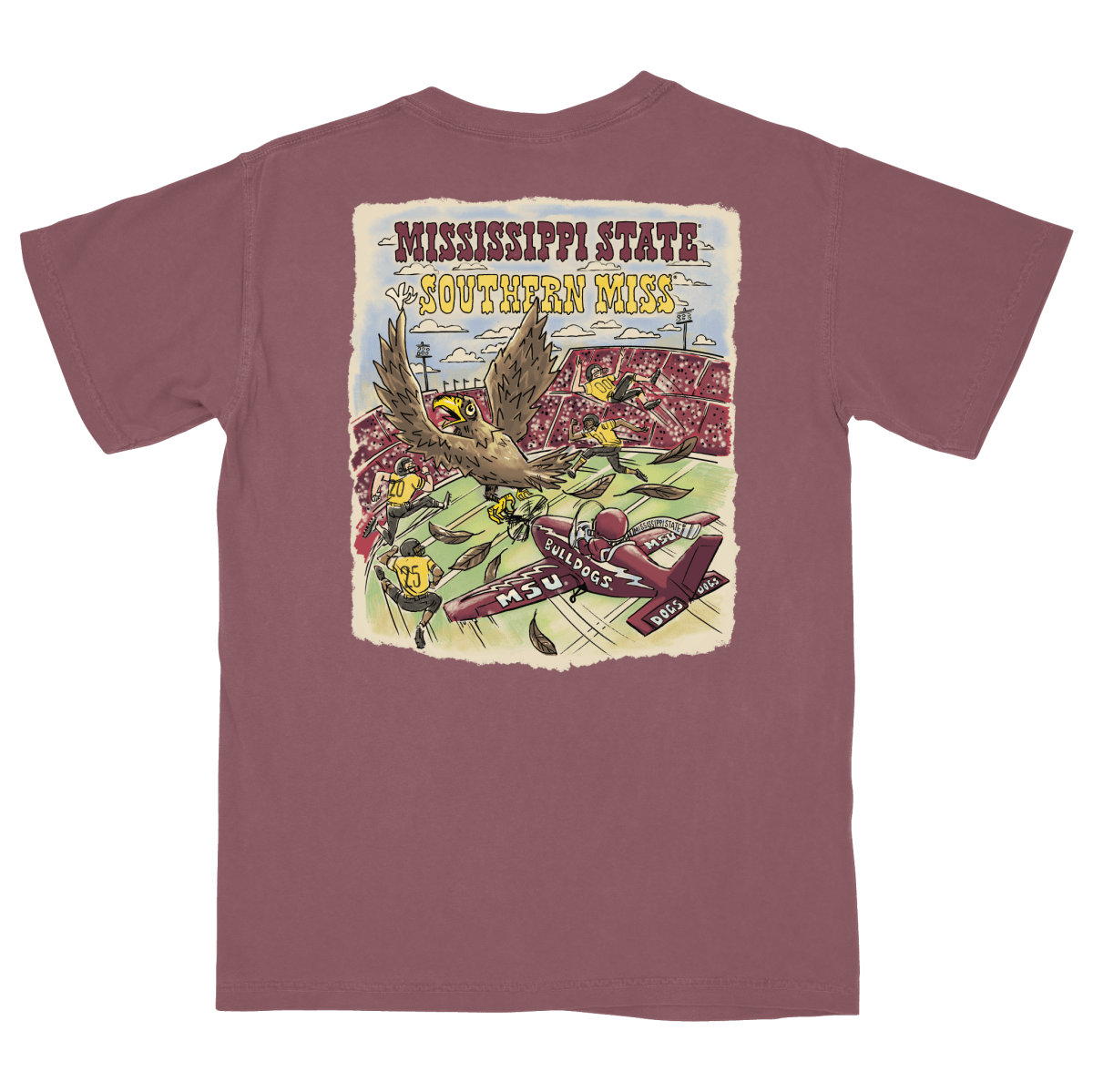 Mississippi State vs. Southern Miss Game Day 2025 T-Shirt - Shop B - Unlimited - 