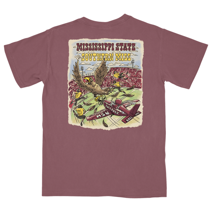 Mississippi State vs. Southern Miss Game Day 2025 T-Shirt - Shop B - Unlimited - 
