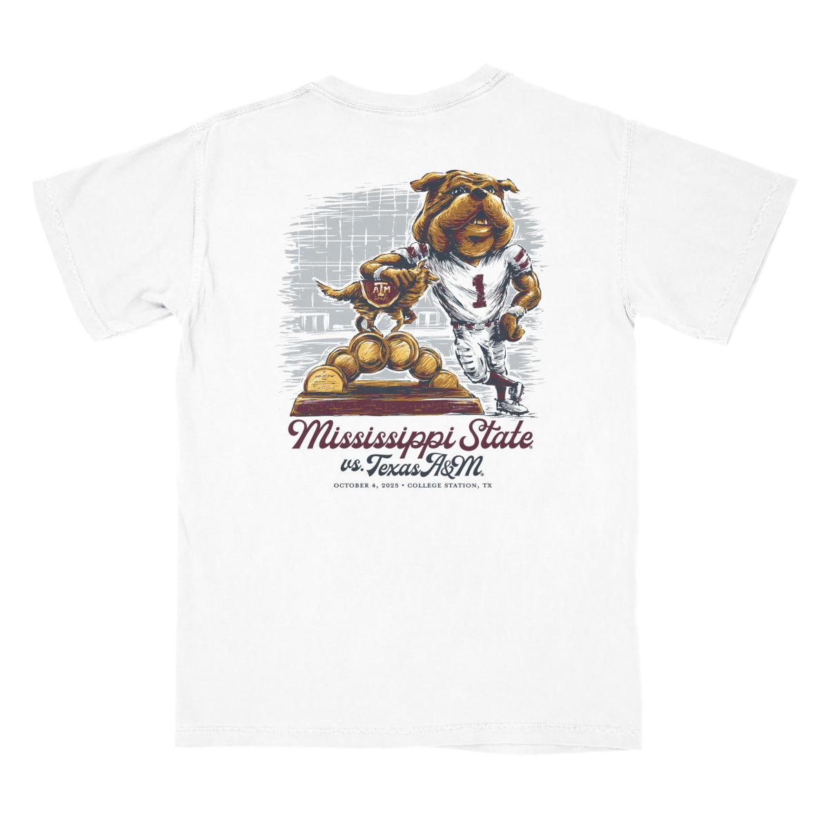 Mississippi State vs. Texas A&M Game Day 2025 T-Shirt - Shop B - Unlimited - 