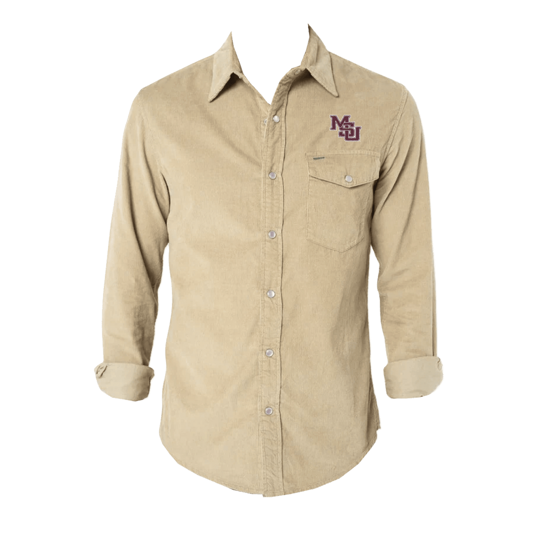 MSU Criquet Corduroy Pearl Snap - Shop B - Unlimited - men resort
